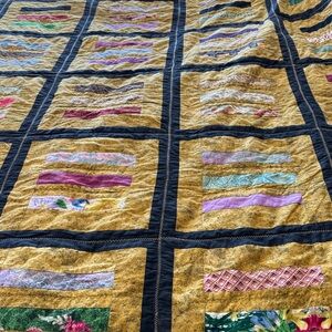 Hand Crafted Multicolor Patchwork Quilt